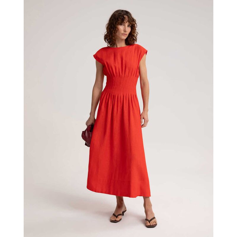 Sportscraft Ariana Pintuck Linen Dress image number 3